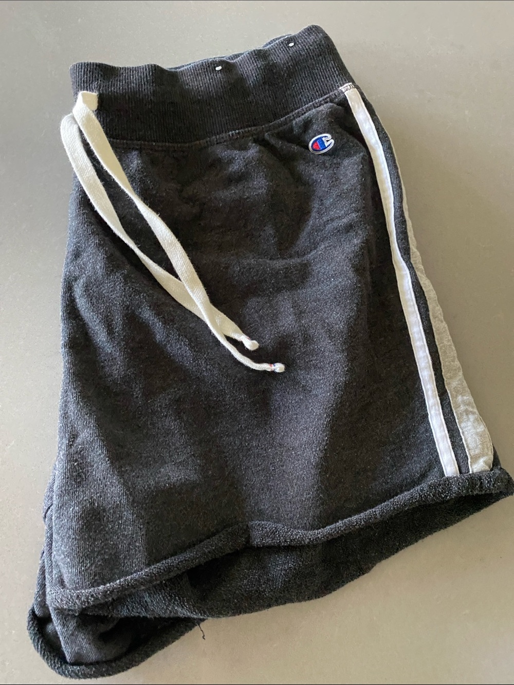 Champion Heather Charcoal Varsity Athletic Drawstring Lounge Shorts M